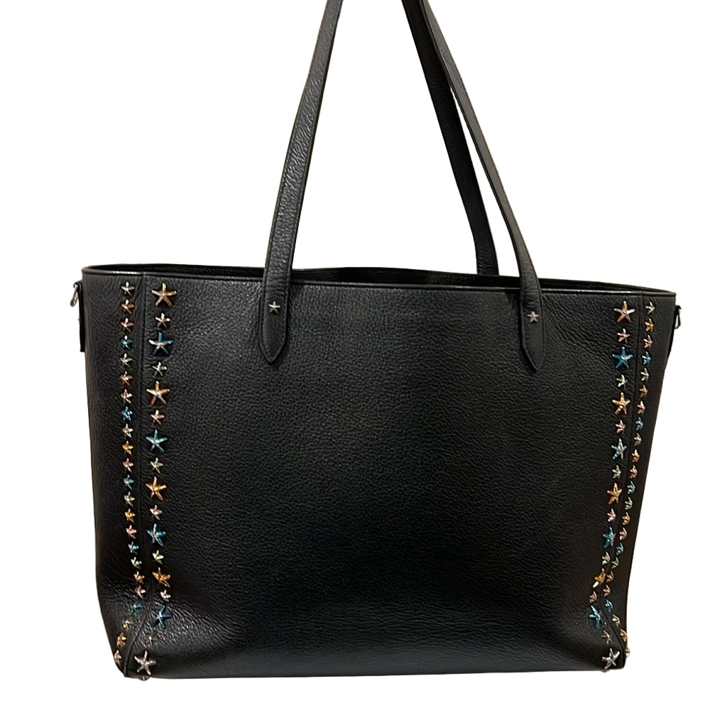 Jimmy Choo Navy Blue Leather Star Tote Bag - Picture 3 of 15